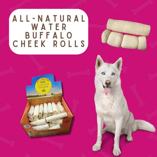 All Natural Water Buffalo Cheek Rolls