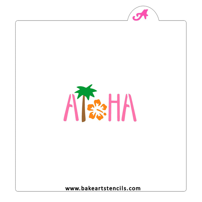 Aloha Luau Cookie Stencil bakeartstencil