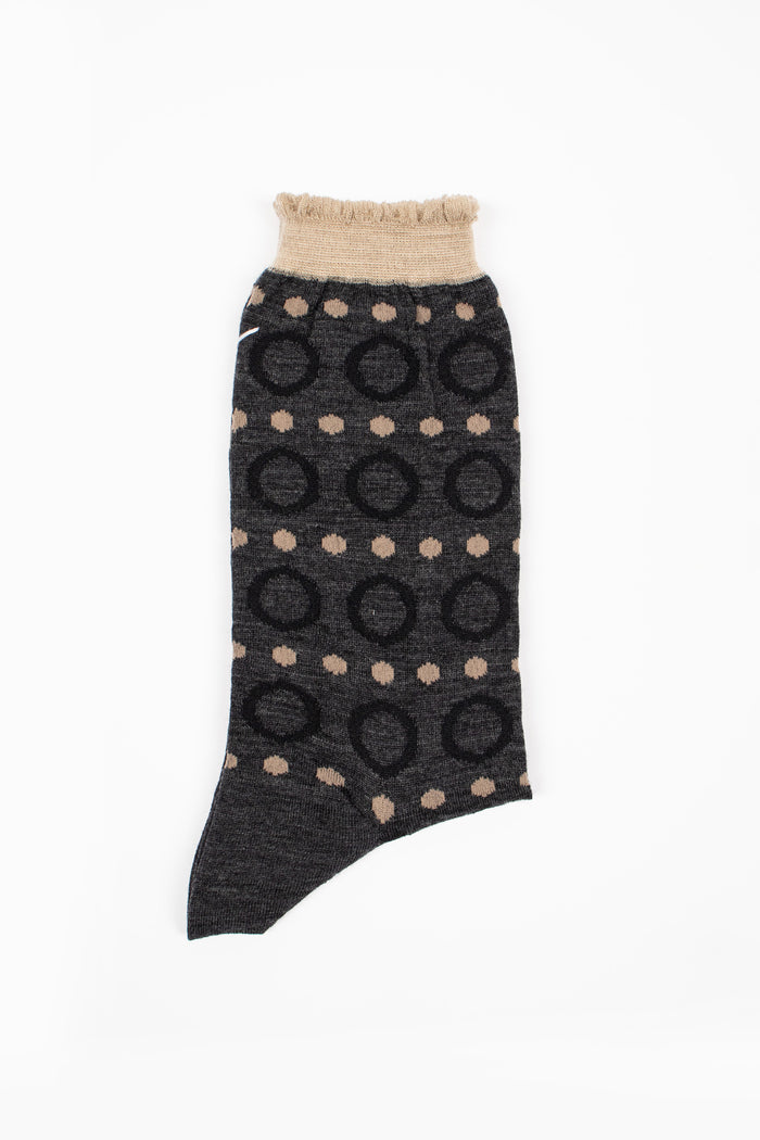 AM-677C Ring Ring Ring Socks Charcoal