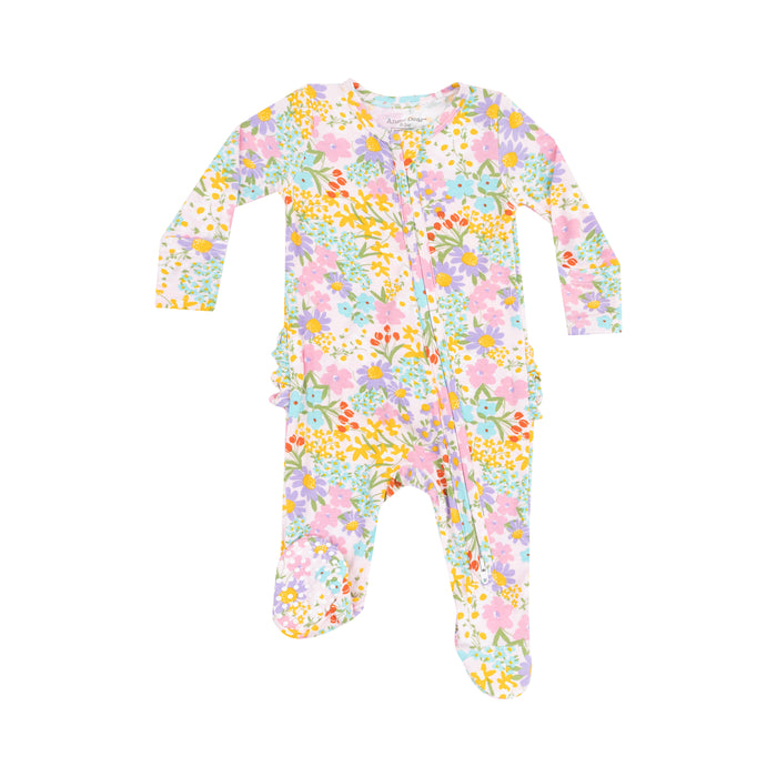 Angel Dear - 2 Way Zipper Footie - Amelia Floral