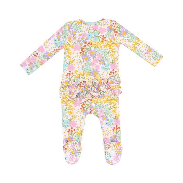 Angel Dear - 2 Way Zipper Footie - Amelia Floral