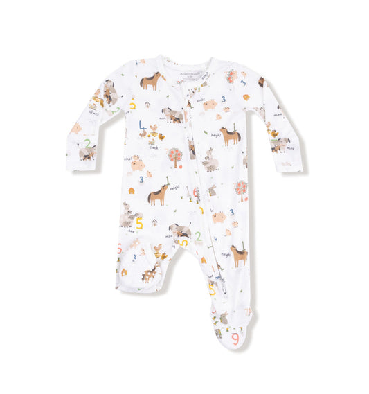 Angel Dear - 2 Way Zipper Footie - Farm Sounds