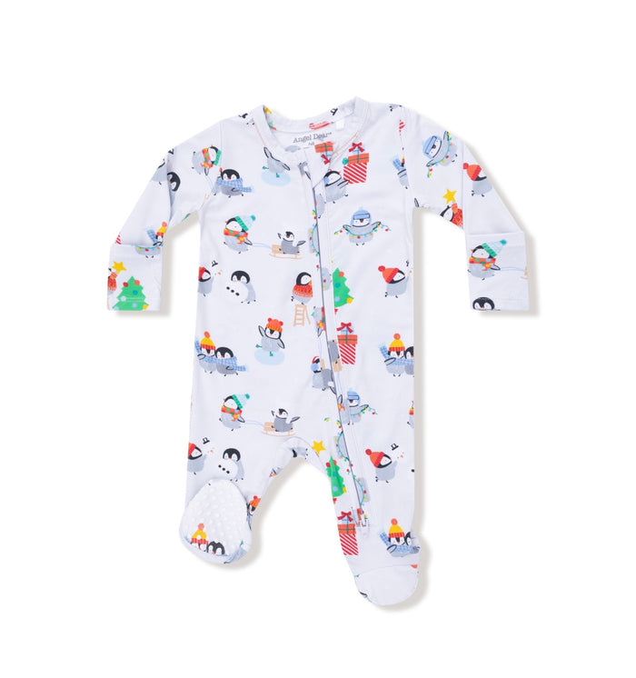 Angel Dear - 2 Way Zipper Footie - Holiday Penguins