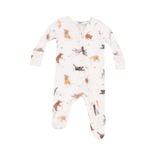 Angel Dear - 2 Way Zipper Footie - Watercolor Puppies