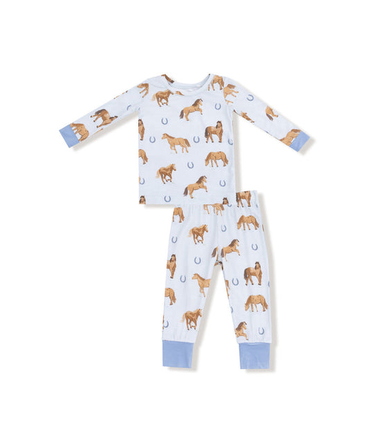 Angel Dear - Loungewear Set - Blue Horses