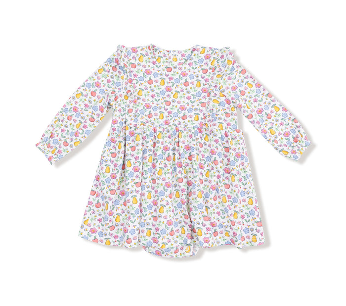 Angel Dear - Ruffle Bodysuit - Fall Fruit Floral