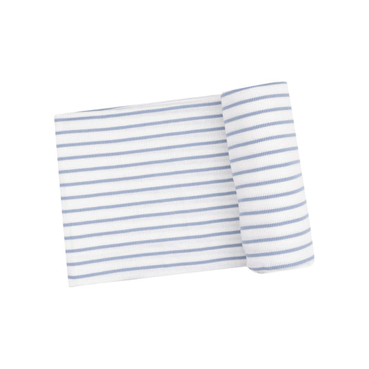 Angel Dear - Swaddle - French Dusty Blue Stripe