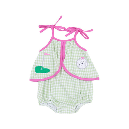Angel Dear - Swing Front Bubble - Green Gingham Golf