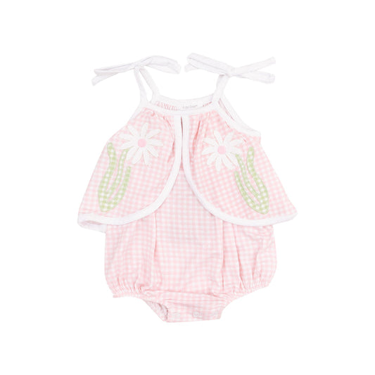 Angel Dear - Swing Front Bubble - Pink Gingham Flowers