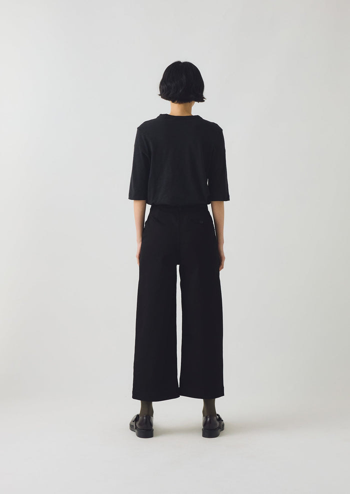 Annie Organic Denim Side Button Jeans | Black