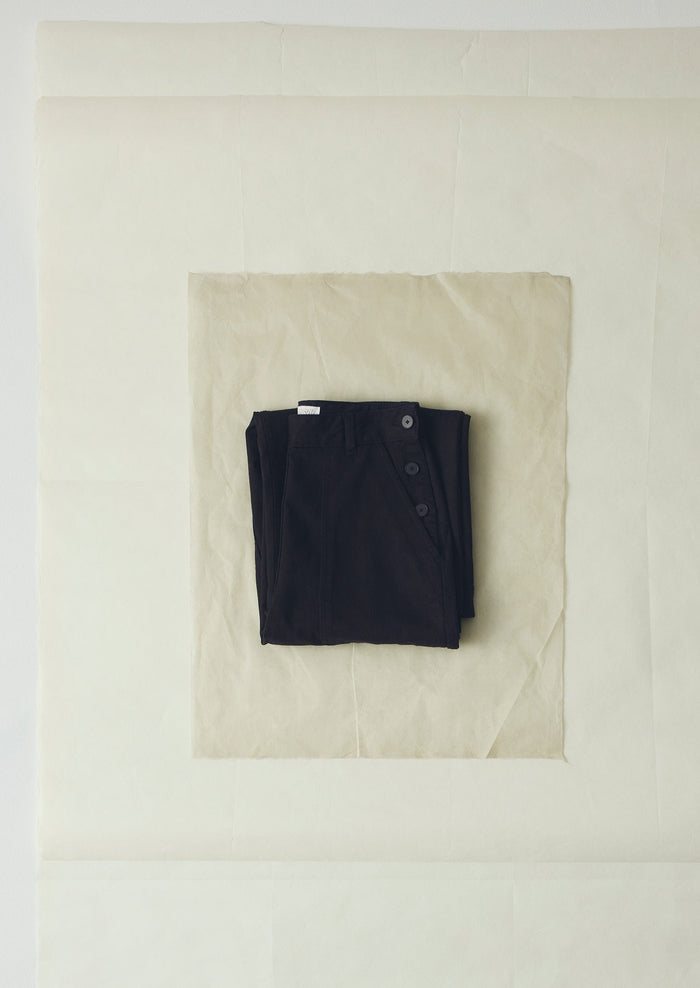 Annie Organic Denim Side Button Jeans | Black