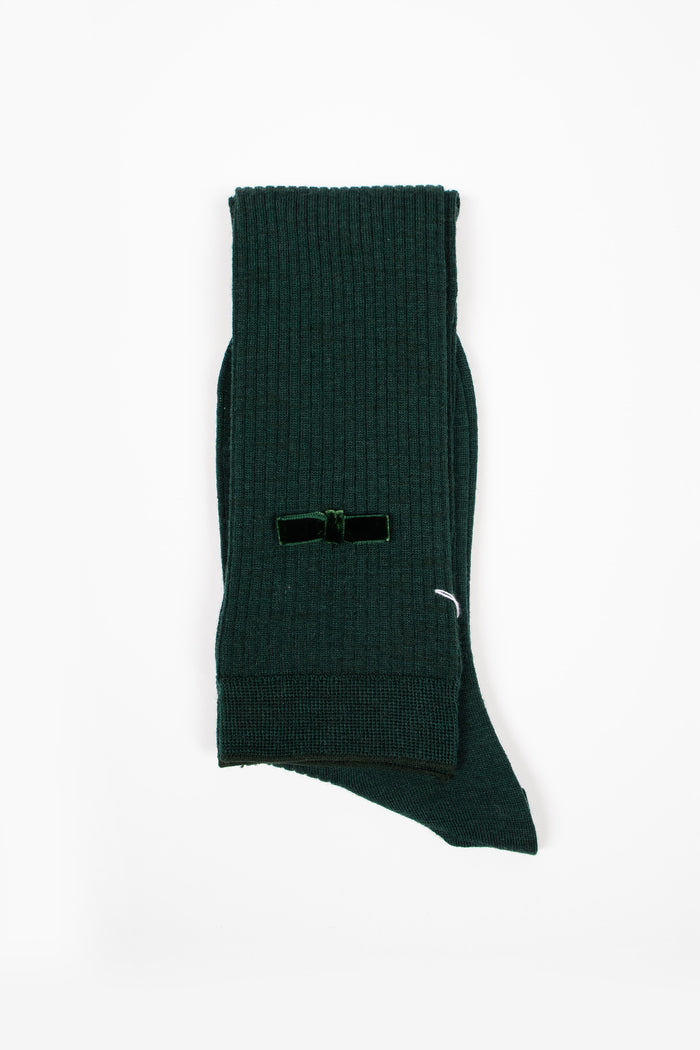 ANP-129HS Ribbon Knee Socks Green