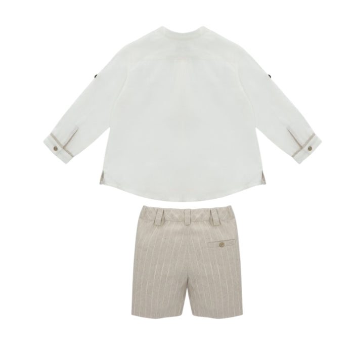 Arena White/Beige Shirt Boy 2-piece Set