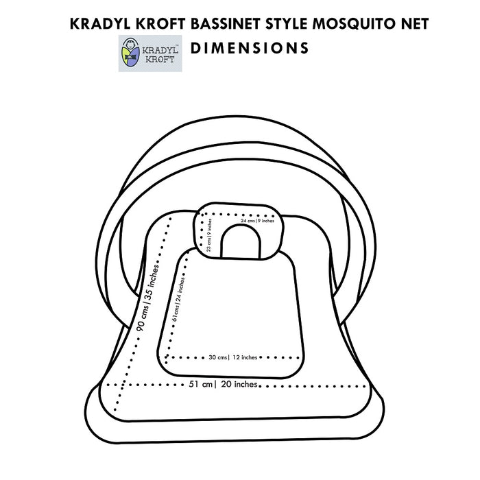 Artist Tree - Kradyl Kroft Bassinet Style Mosquito Net Bedding for Infants
