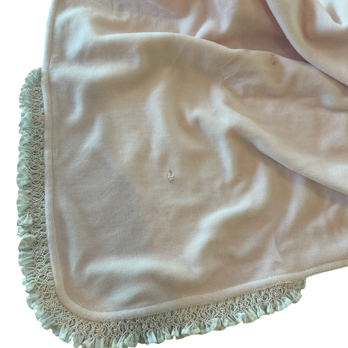 Astrid Light Pink Velour Blanket