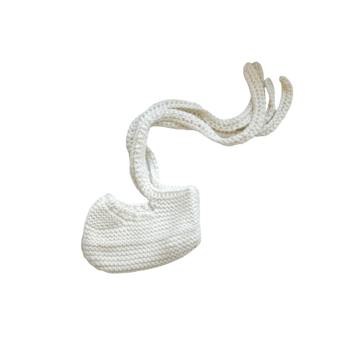 Avery White Knitted Ballerinas