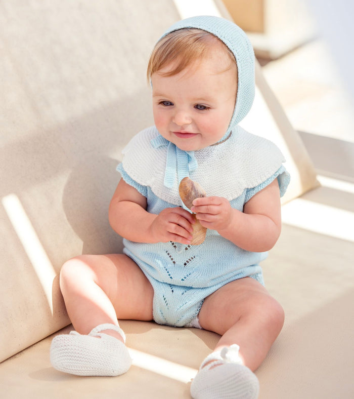Avery White Knitted Ballerinas