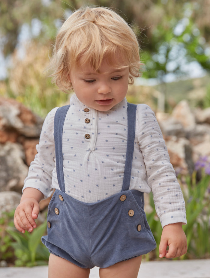 Azur Stars Boy Blue Romper