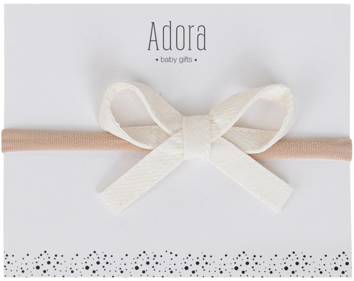 baby band mini ribbon - ivory
