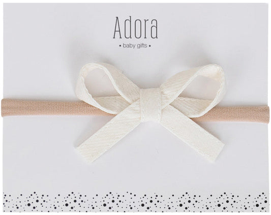 baby band mini ribbon - ivory