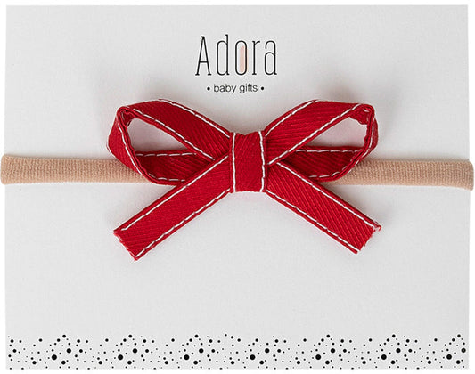 baby band mini ribbon - red