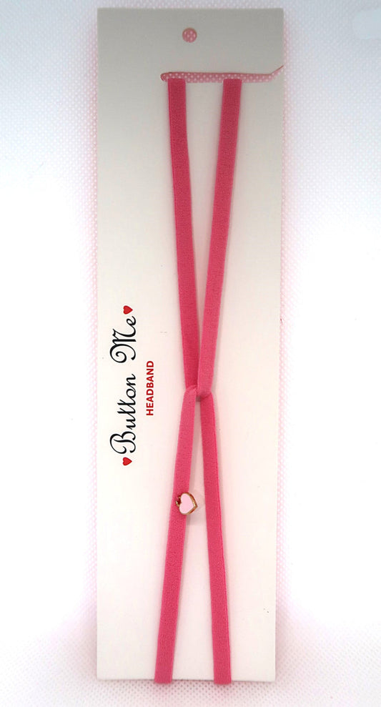 baby band twisted double band with charm - fusha heart