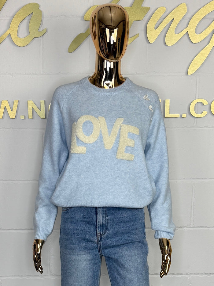 Baby Blue LOVE Jumper