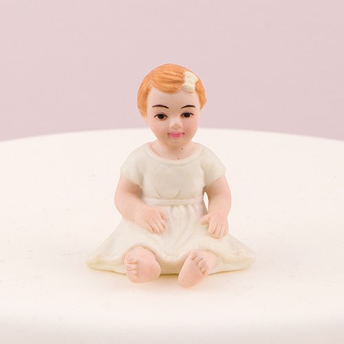 Baby Girl Daughter Porcelain Wedding Cake Topper