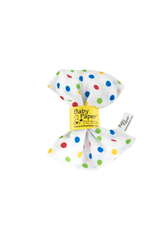 Baby Paper - White with Multi Dots