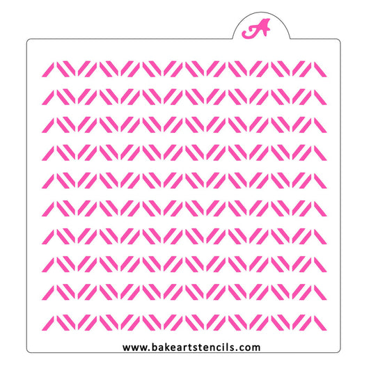Banded Tribal Pattern Stencil bakeartstencils