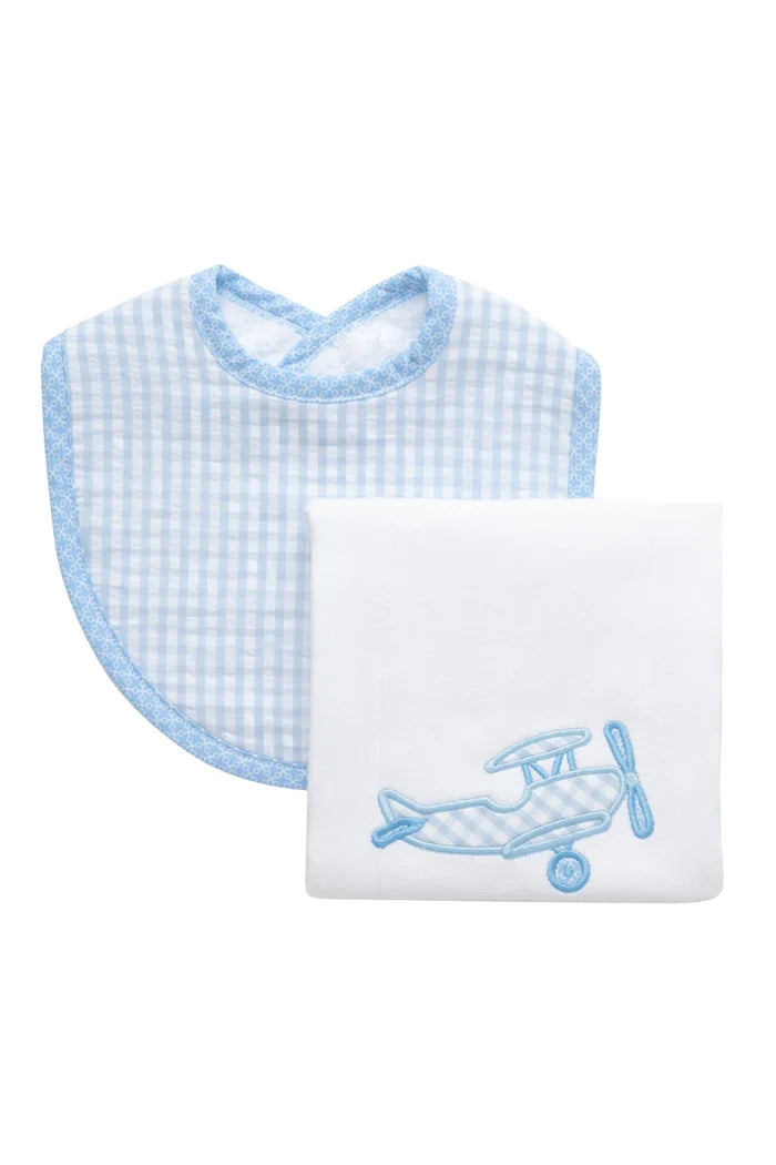 Basic Bib & Burp Set - Airplane