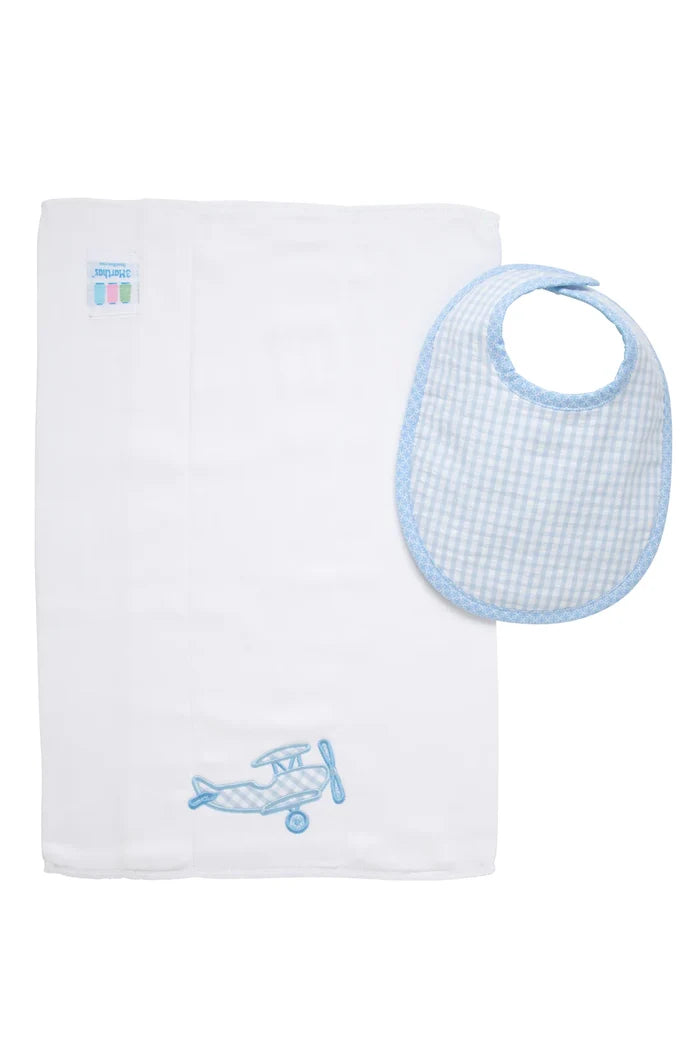 Basic Bib & Burp Set - Airplane