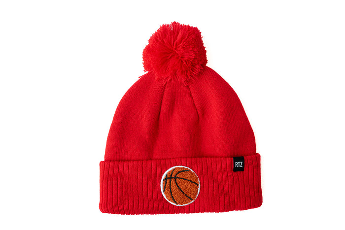 Basketball Patch Pom Pom Hat