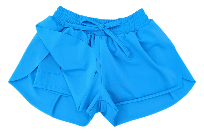 Be Elizabeth - Athletic Butterfly Shorts - Turquoise Blue