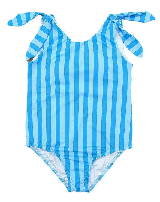 Be Elizabeth - One Piece Swim - Blue Stripe