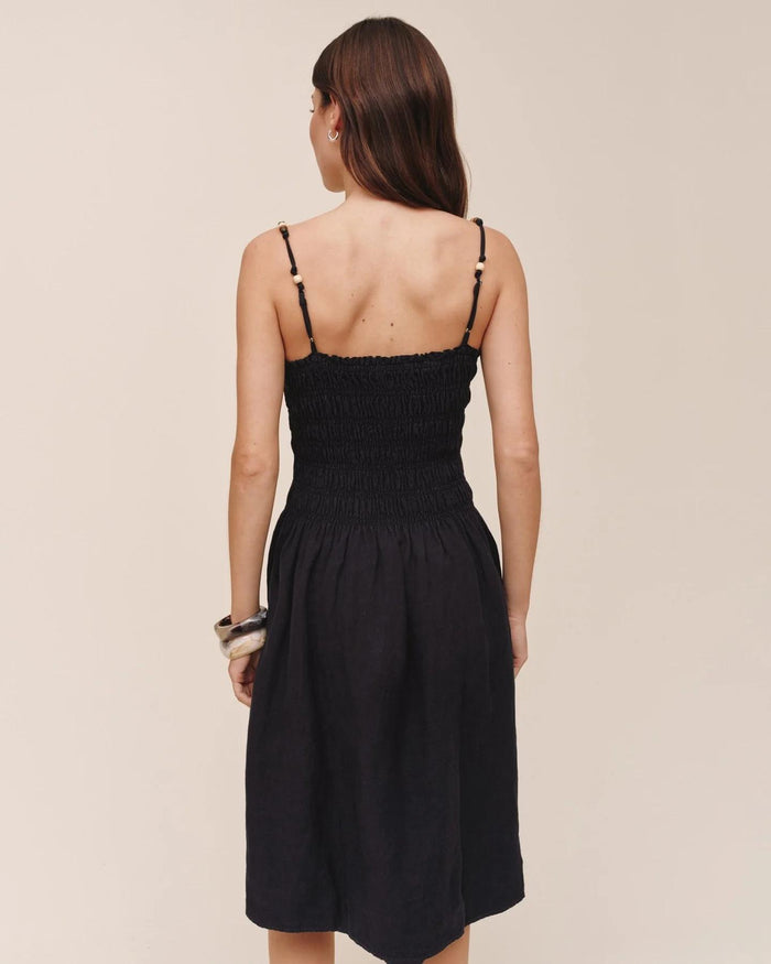 Bella Dahl Smocked Beaded Strap Dress