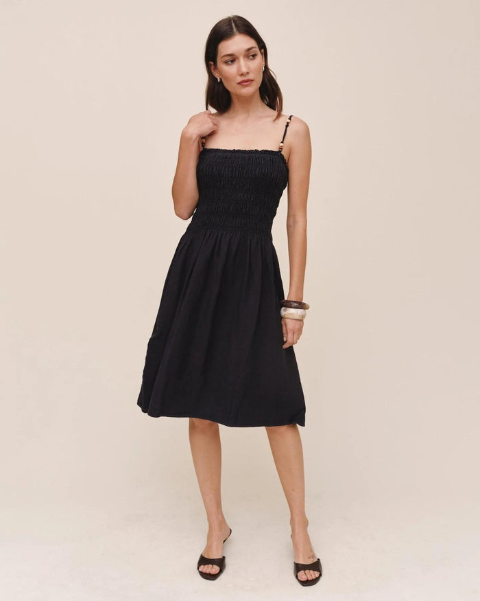 Bella Dahl Smocked Beaded Strap Dress
