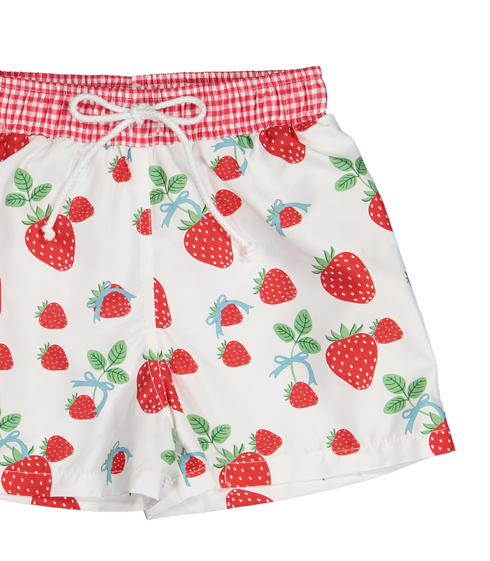 Berries Red Gingham Trunks