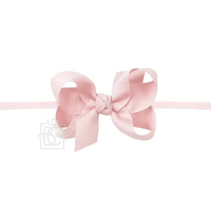 Beyond Creations - Nylon Headband Bow - Light Pink
