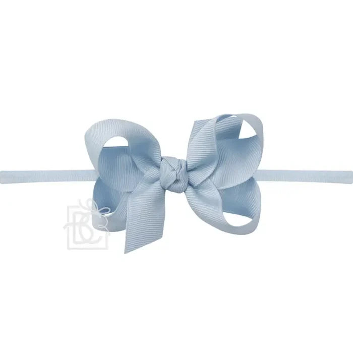 Beyond Creations - Nylon Headband Bow - Millennium Blue