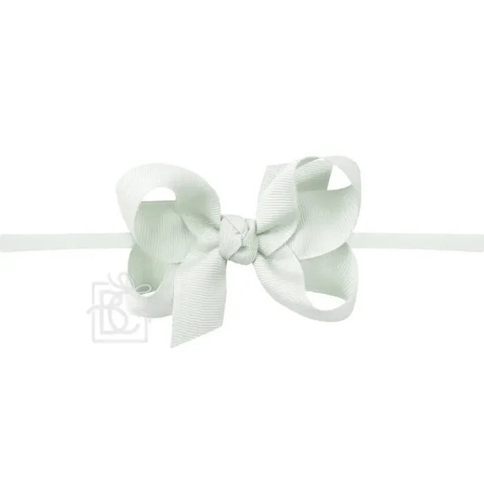 Beyond Creations - Nylon Headband Bow - Powder Mint