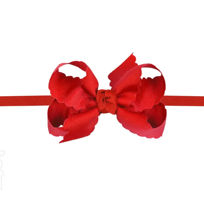 Beyond Creations - Nylon Headband Bow - Red
