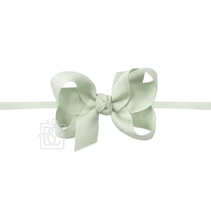 Beyond Creations - Nylon Headband Bow - Sage