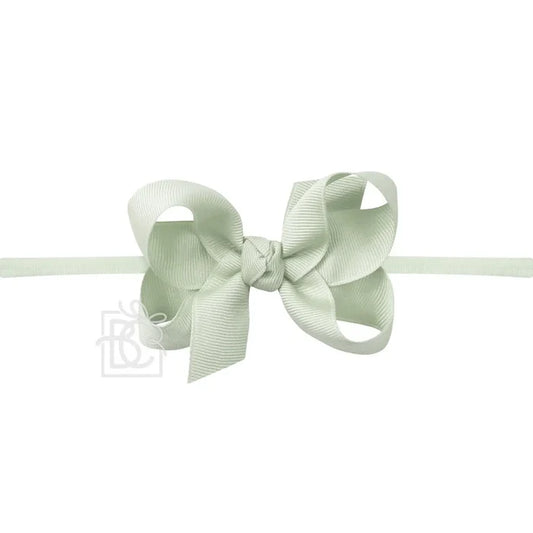 Beyond Creations - Nylon Headband Bow - Sage
