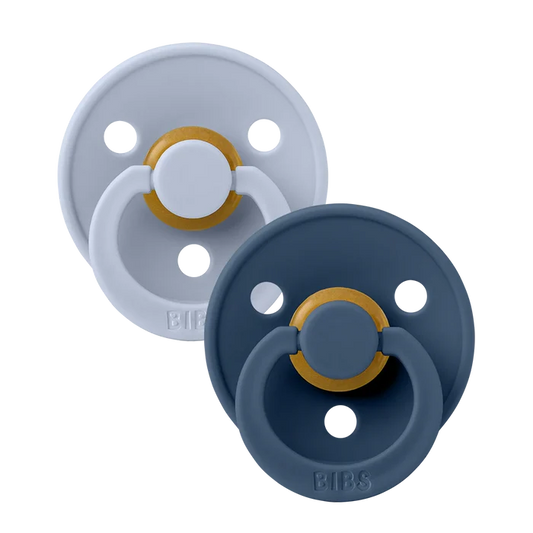 Bibs Pacifiers - 2 Pack - Dusty Blue/Steel Blue