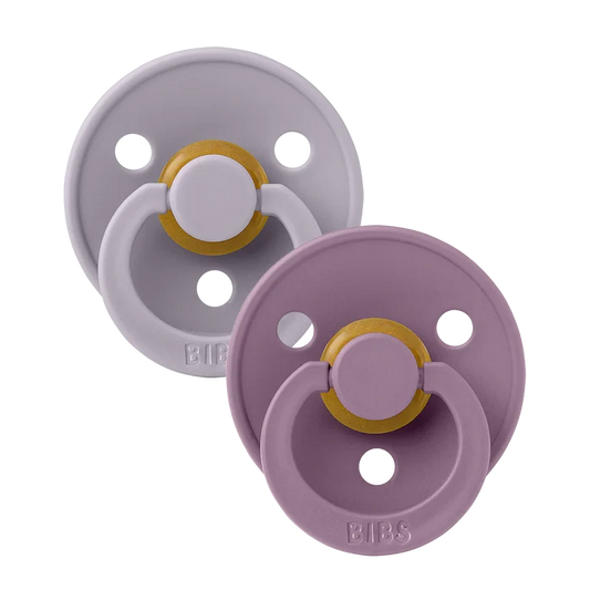 Bibs Pacifiers - 2 Pack - Fossil Grey/Mauve