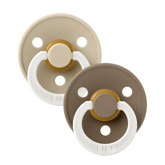 Bibs Pacifiers - 2 Pack - Glow Vanilla/Dark Oak