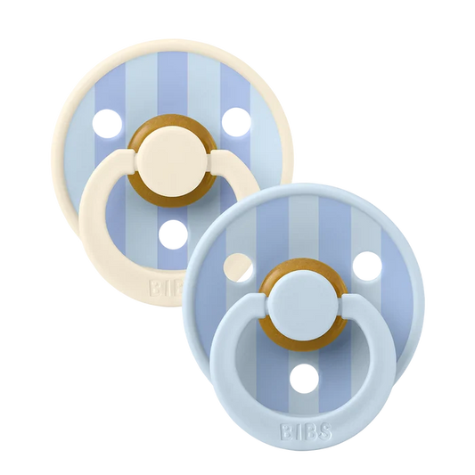 Bibs Pacifiers - 2 Pack - Studio Colour Baby Blue/Dusty Blue Mix