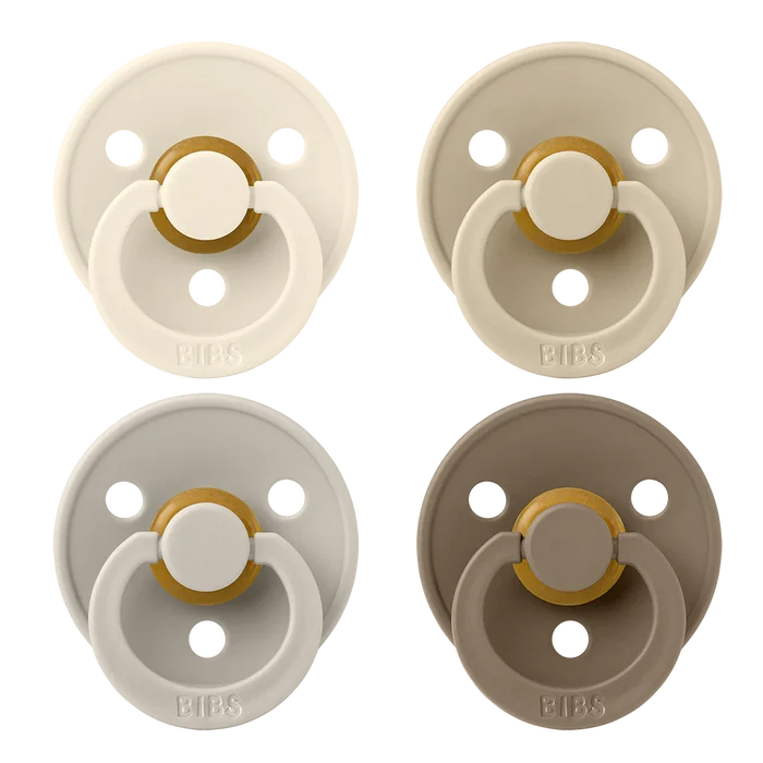 Bibs Pacifiers - 4 Pack - Ivory/Sand/Vanilla/Dark Oak