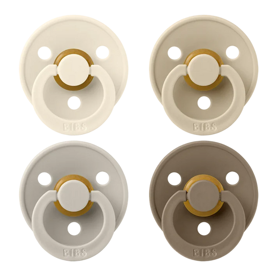 Bibs Pacifiers - 4 Pack - Ivory/Sand/Vanilla/Dark Oak